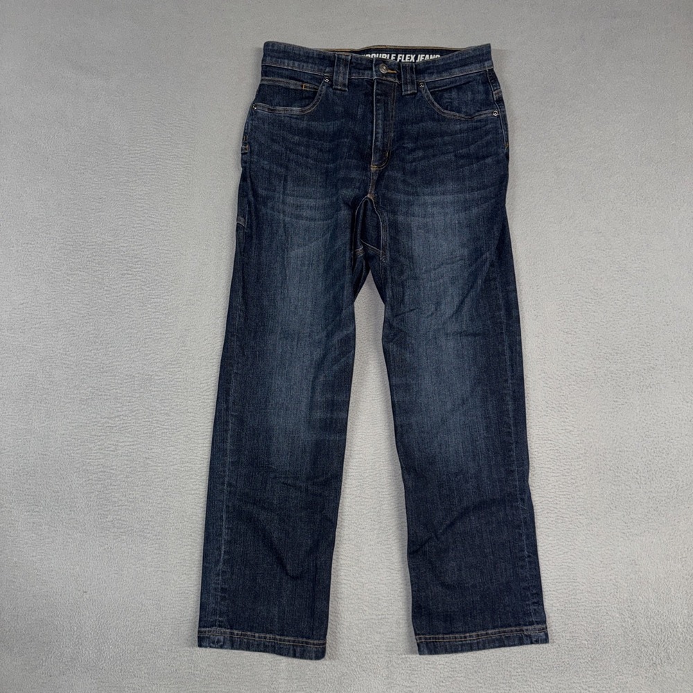 Duluth Jeans Mens 30x30 Blue Ballroom Double Flex Relaxed Fit Distressed Denim